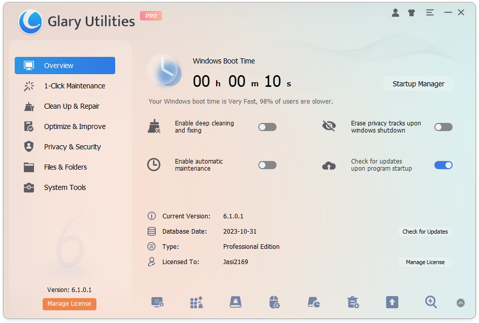 Glary Utilities Pro